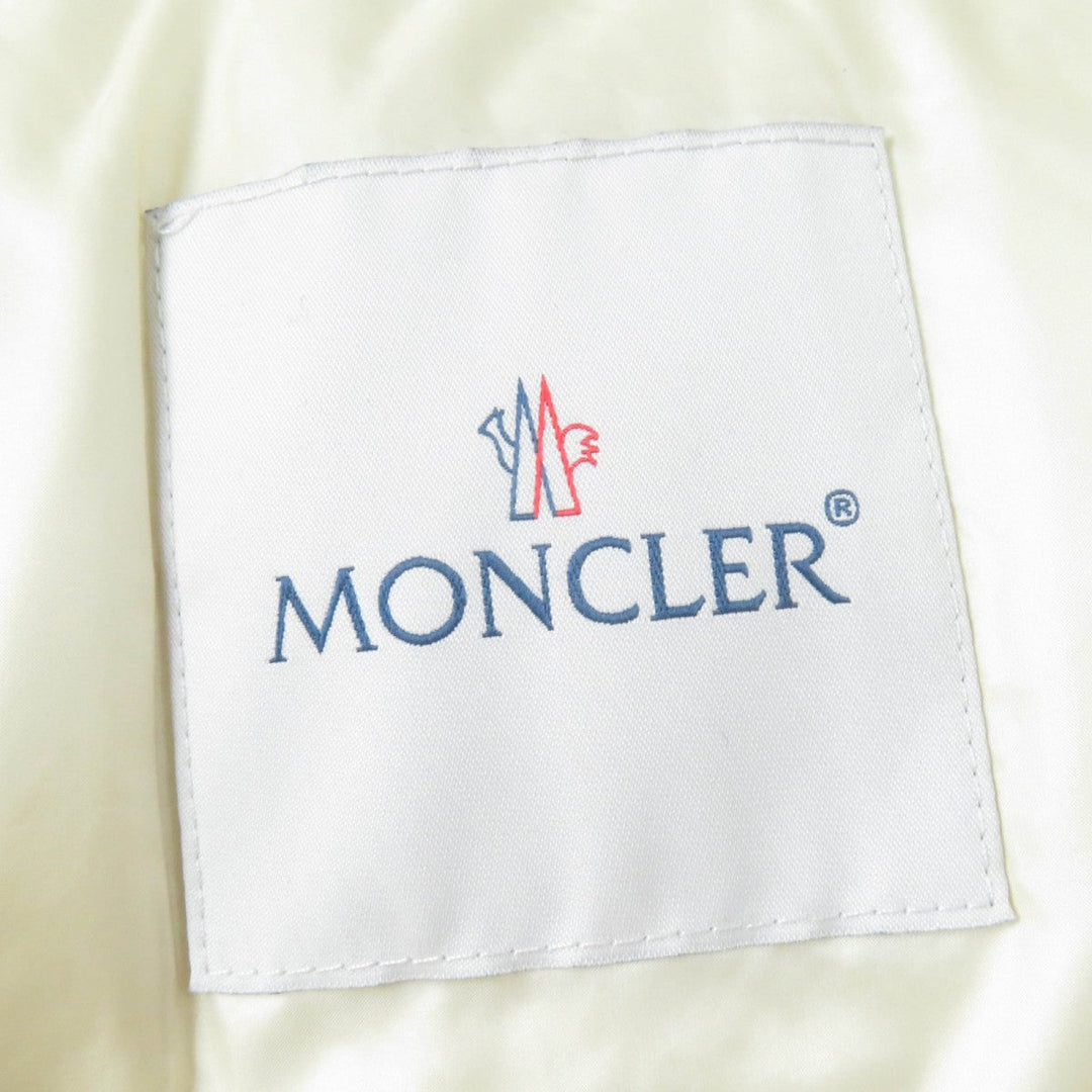 MONCLER Down jacket Main: 100% nylon, Lining: 100% nylon, Part: Mouton, Part: Sheepskin, Filling: 90% down Ivory ILAY Women Used Authentic