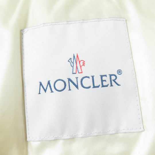 MONCLER Down jacket Main: 100% nylon, Lining: 100% nylon, Part: Mouton, Part: Sheepskin, Filling: 90% down Ivory ILAY Women Used Authentic