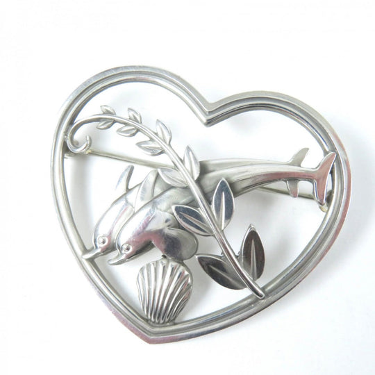 Georg Jensen Brooch 312 Main�FSV925 Silver Women Used Authentic