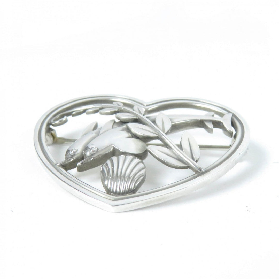 Georg Jensen Brooch 312 Main�FSV925 Silver Women Used Authentic