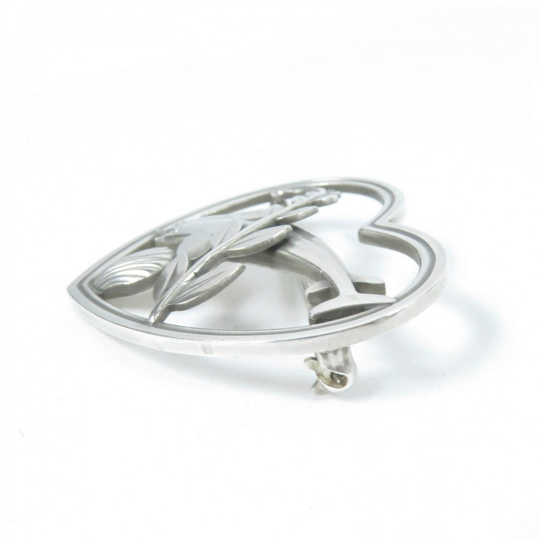 Georg Jensen Brooch 312 Main�FSV925 Silver Women Used Authentic