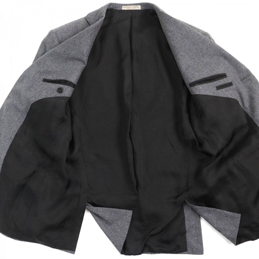 BOTTEGAVENETA suit 325166 Outer material: 87% wool, Outer material: 12% angora, Outer material: 1% polyurethane, Lining: 100% cupra gray mens Top=44, Pants=46 Used Authentic