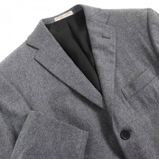 BOTTEGAVENETA suit 325166 Outer material: 87% wool, Outer material: 12% angora, Outer material: 1% polyurethane, Lining: 100% cupra gray mens Top=44, Pants=46 Used Authentic