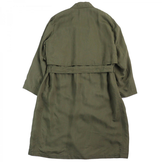 JIL SANDER Stainless collar coat JSMU470119 Outer: 67% rayon, Outer: 33% silk, Lining: 100% cotton, Sleeve lining: 100% cupra khaki mens 48 Used Authentic