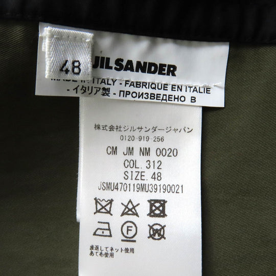 JIL SANDER Stainless collar coat JSMU470119 Outer: 67% rayon, Outer: 33% silk, Lining: 100% cotton, Sleeve lining: 100% cupra khaki mens 48 Used Authentic