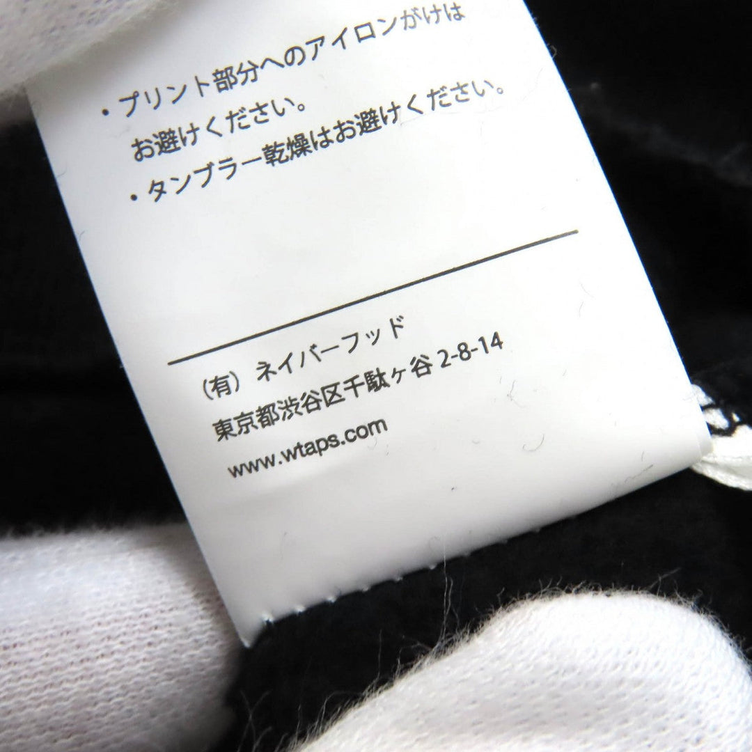 WTAPS Hoodie 222ATDT-HPM01S Main: 100% cotton black CRST HOODY mens Used Authentic
