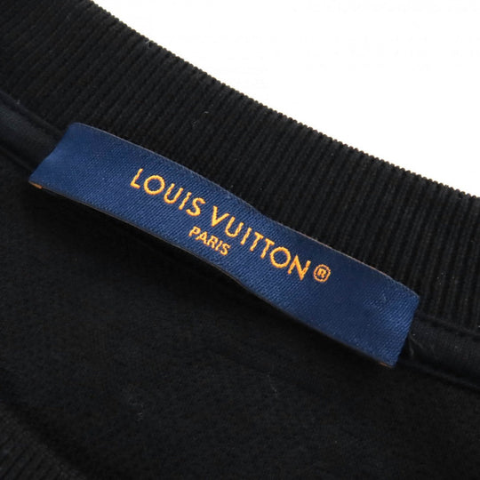 LOUIS VUITTON Short sleeve T-shirt HIY49W Main: 100% cotton black mens S Used Authentic