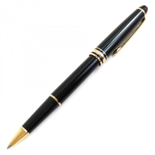 MONTBLANC Ballpoint pen Resin, Gold Plated black Meisterstck Classic mens Used Authentic