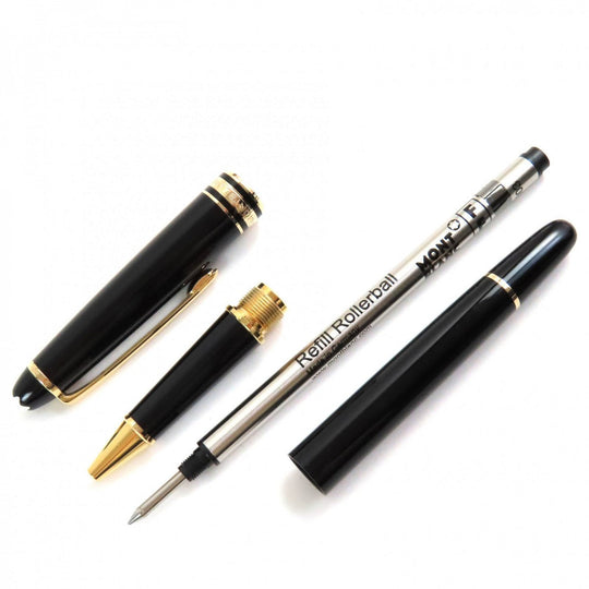 MONTBLANC Ballpoint pen Resin, Gold Plated black Meisterstck Classic mens Used Authentic