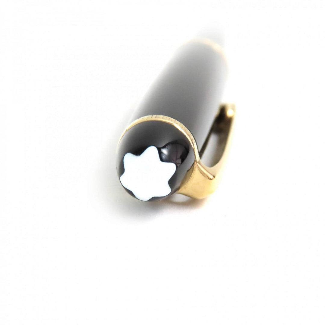 MONTBLANC Ballpoint pen Resin, Gold Plated black Meisterstck Classic mens Used Authentic