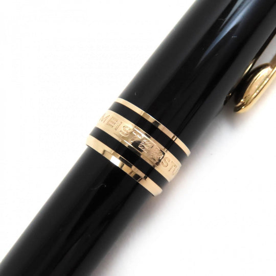 MONTBLANC Ballpoint pen Resin, Gold Plated black Meisterstck Classic mens Used Authentic