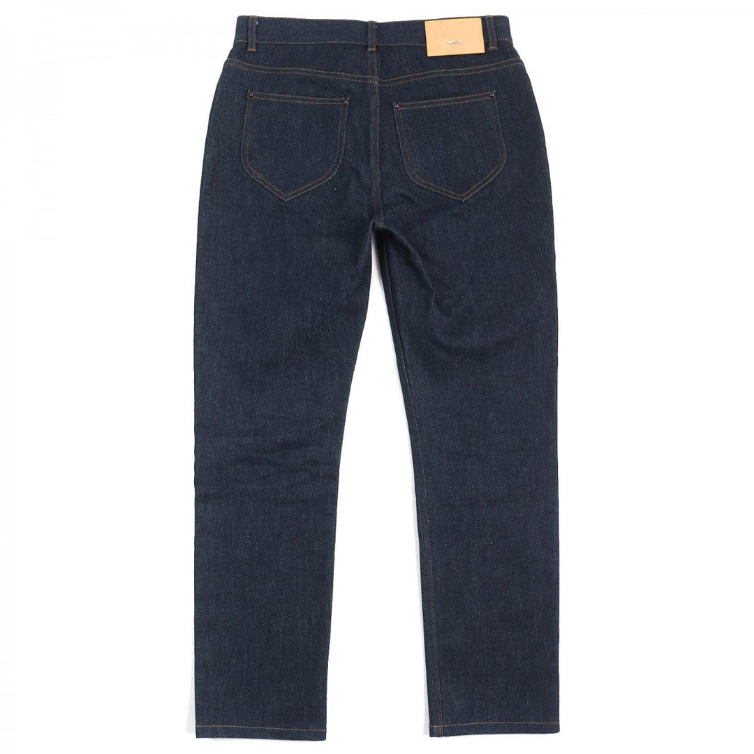 LOUIS VUITTON Denim pants HID70W Outer: 98% cotton, Outer: 2% polyurethane, Lining: 100% cotton, Leather part: cowhide Indigo blue mens 28 Used Authentic