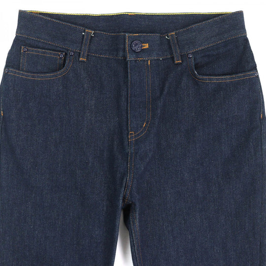 LOUIS VUITTON Denim pants HID70W Outer: 98% cotton, Outer: 2% polyurethane, Lining: 100% cotton, Leather part: cowhide Indigo blue mens 28 Used Authentic