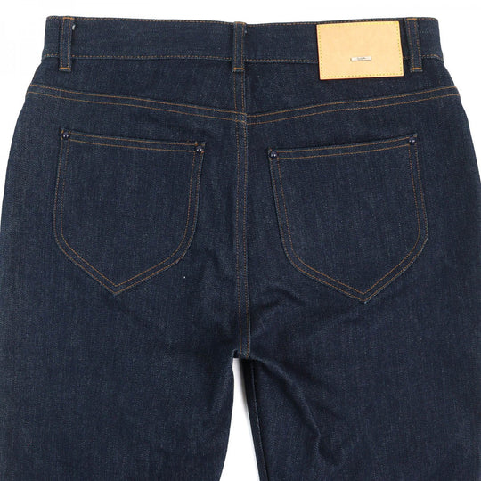 LOUIS VUITTON Denim pants HID70W Outer: 98% cotton, Outer: 2% polyurethane, Lining: 100% cotton, Leather part: cowhide Indigo blue mens 28 Used Authentic