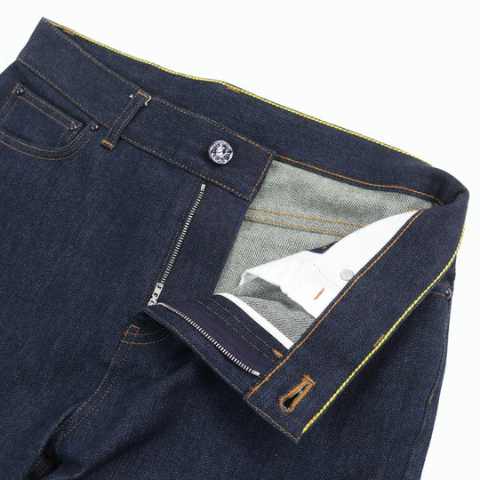 LOUIS VUITTON Denim pants HID70W Outer: 98% cotton, Outer: 2% polyurethane, Lining: 100% cotton, Leather part: cowhide Indigo blue mens 28 Used Authentic