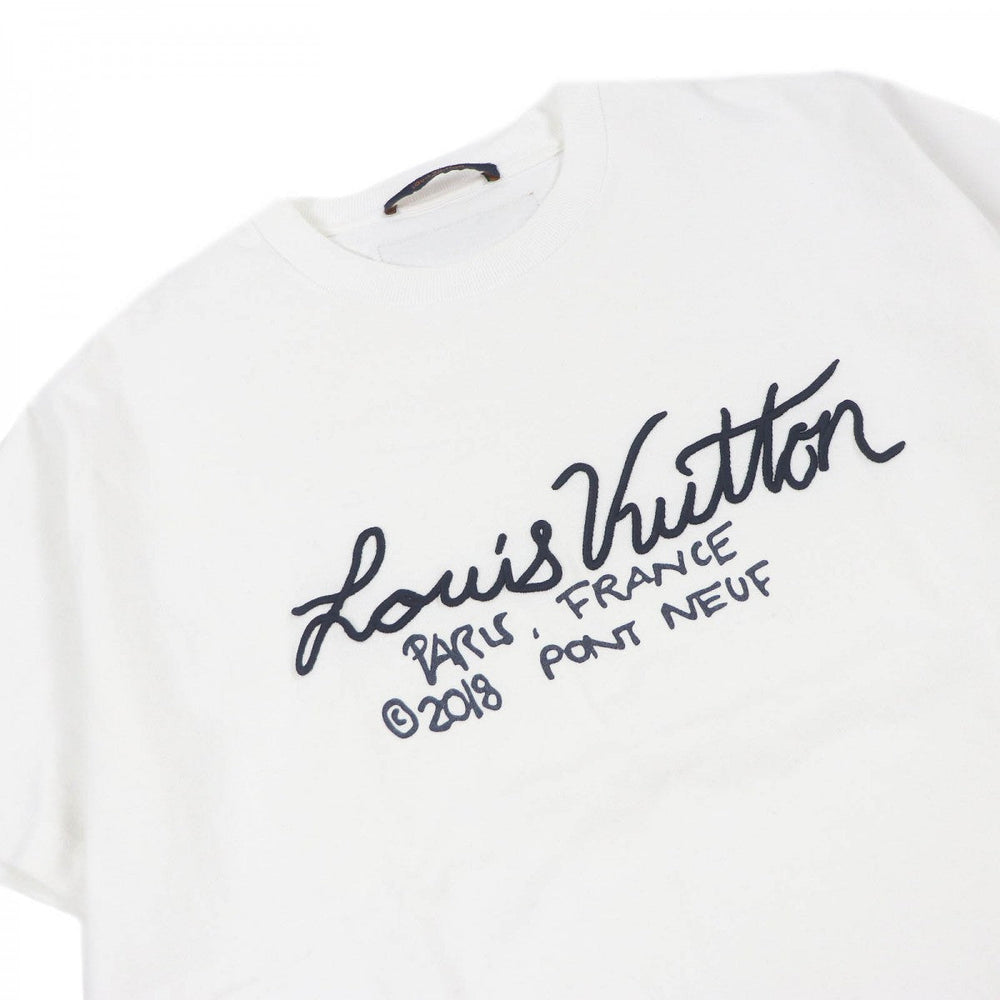 LOUIS VUITTON Short sleeve T-shirt Main: 100% cotton white mens L Used Authentic