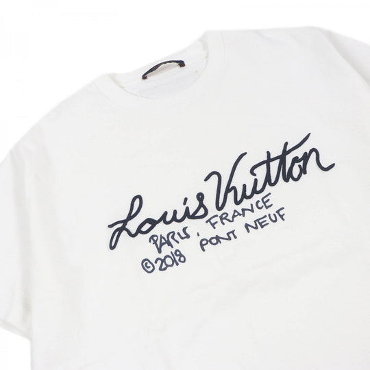 LOUIS VUITTON Short sleeve T-shirt Main: 100% cotton white mens L Used Authentic