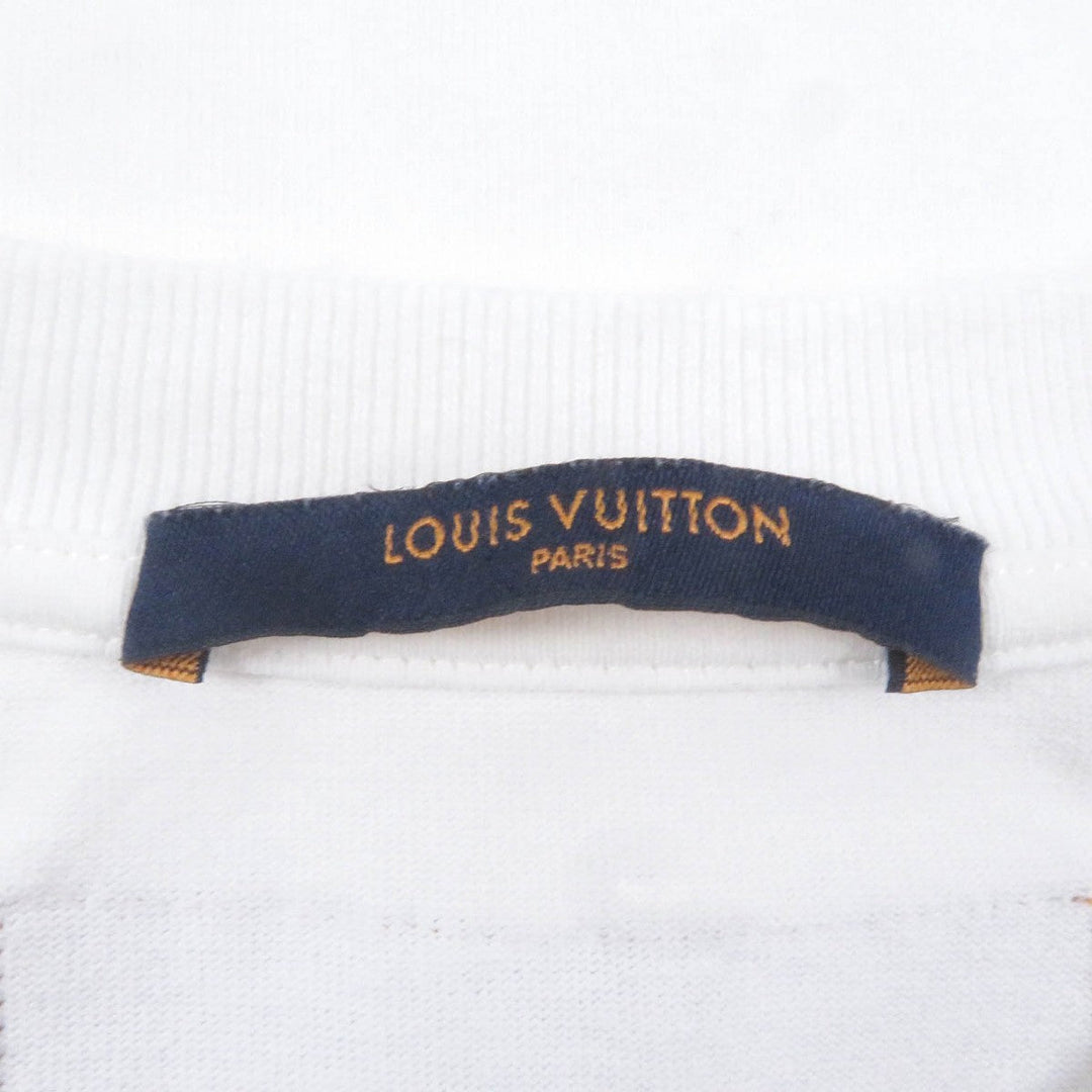 LOUIS VUITTON Short sleeve T-shirt Main: 100% cotton white mens L Used Authentic