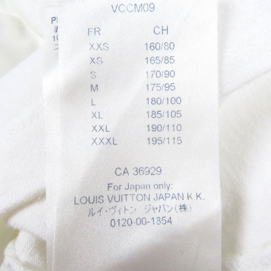 LOUIS VUITTON Short sleeve T-shirt Main: 100% cotton white mens L Used Authentic