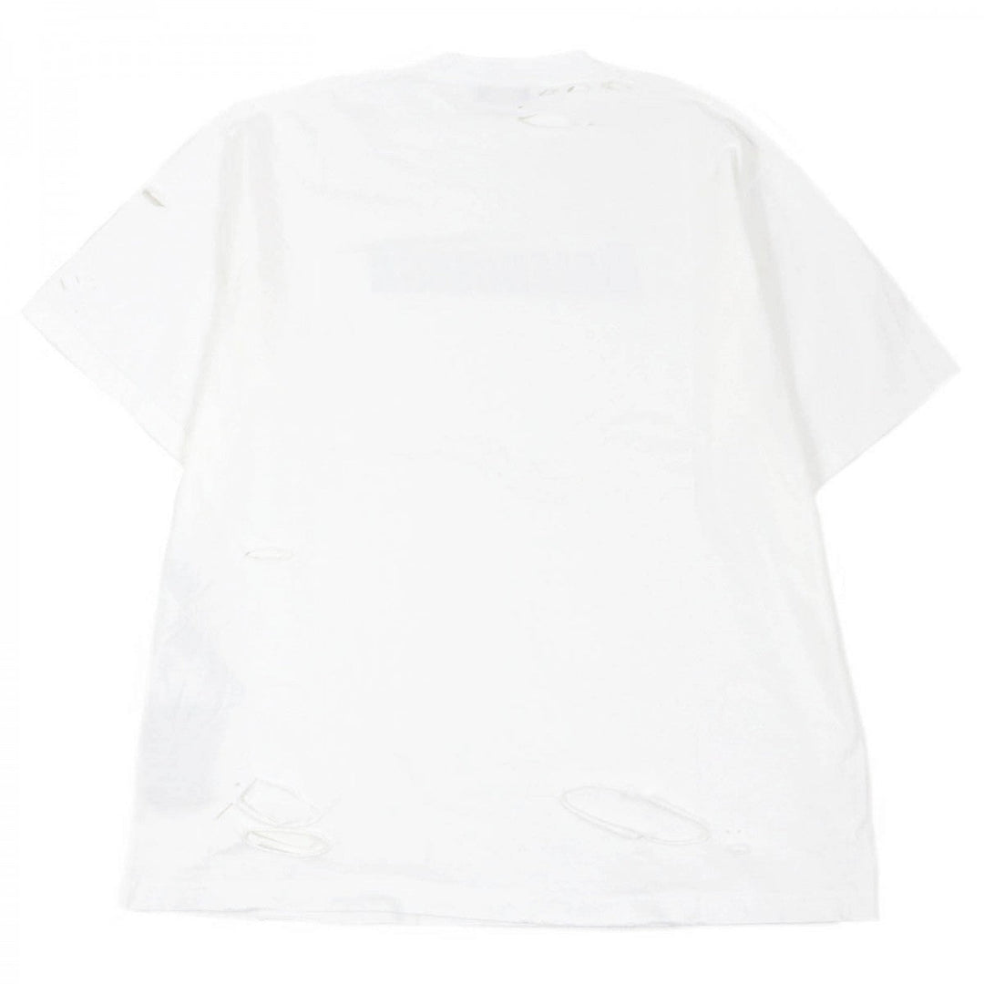 BALENCIAGA Short sleeve T-shirt 651795 Main: 100% cotton white mens M Used Authentic