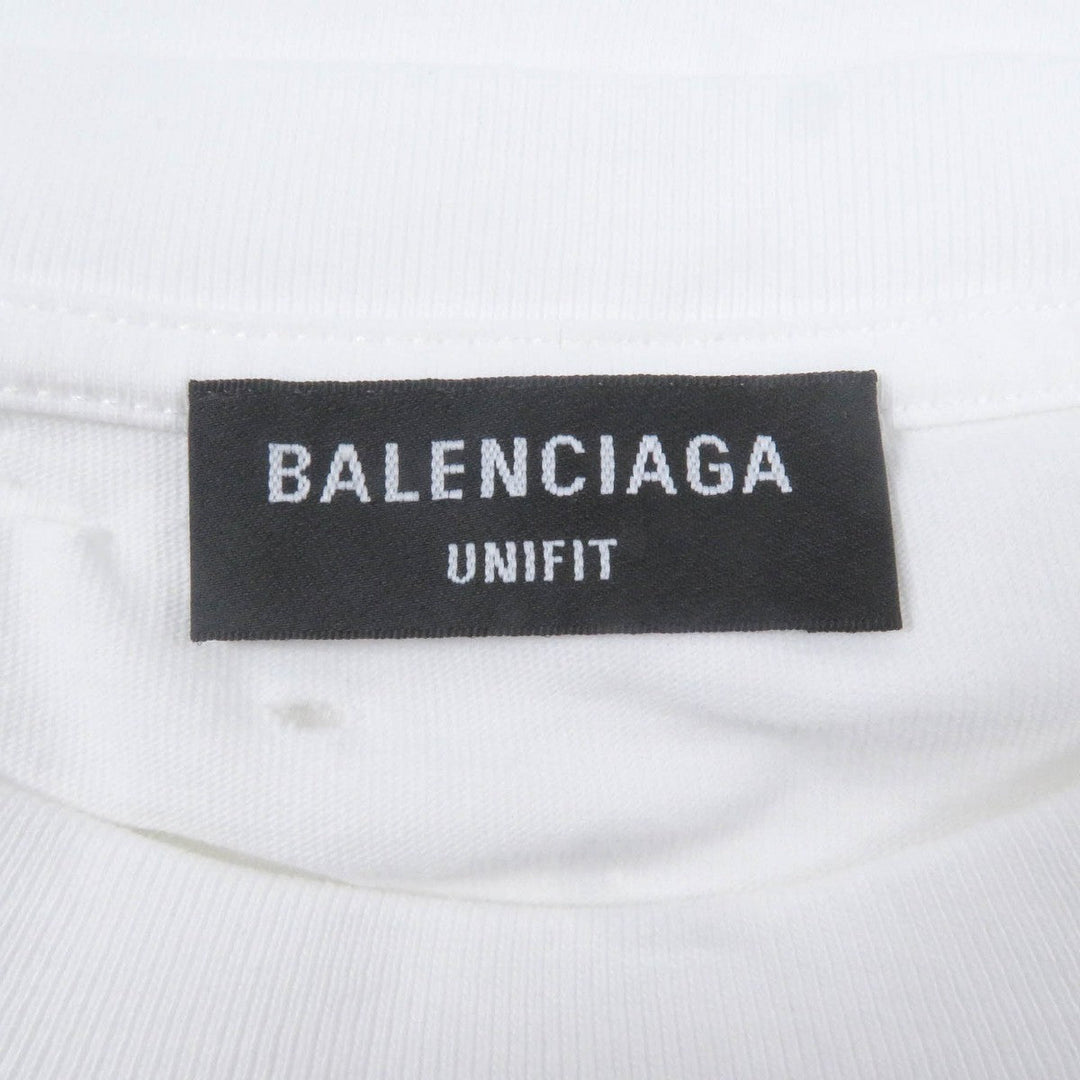 BALENCIAGA Short sleeve T-shirt 651795 Main: 100% cotton white mens M Used Authentic