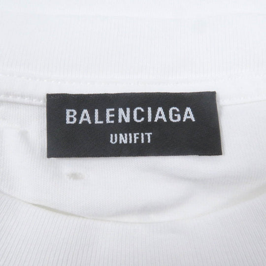 BALENCIAGA Short sleeve T-shirt 651795 Main: 100% cotton white mens M Used Authentic