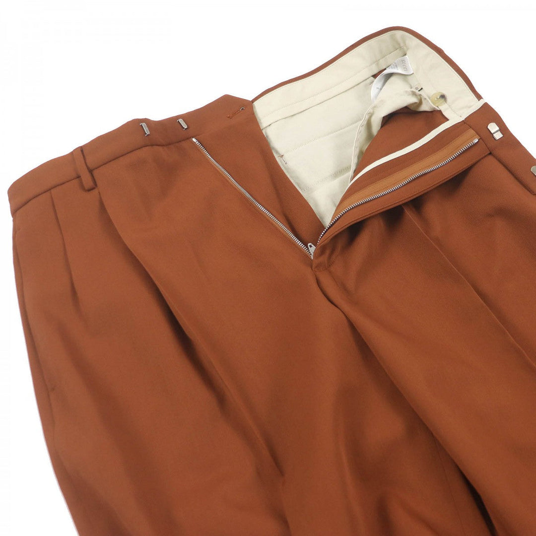 GUCCI slacks 690474 Outer: 100% wool, Lining: 84% polyester, Lining: 16% metal fiber Brown mens 48 Used Authentic
