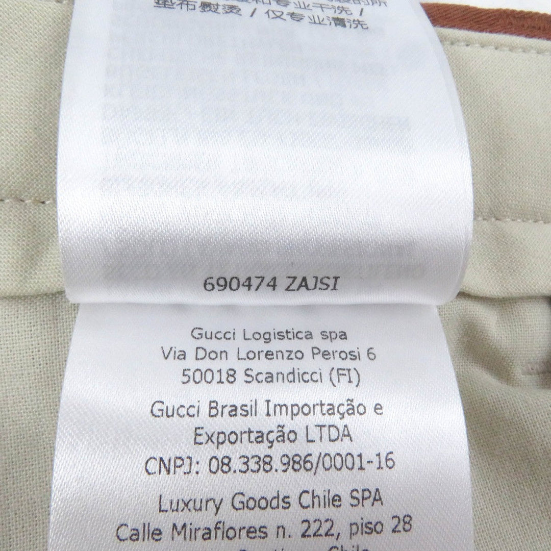 GUCCI slacks 690474 Outer: 100% wool, Lining: 84% polyester, Lining: 16% metal fiber Brown mens 48 Used Authentic