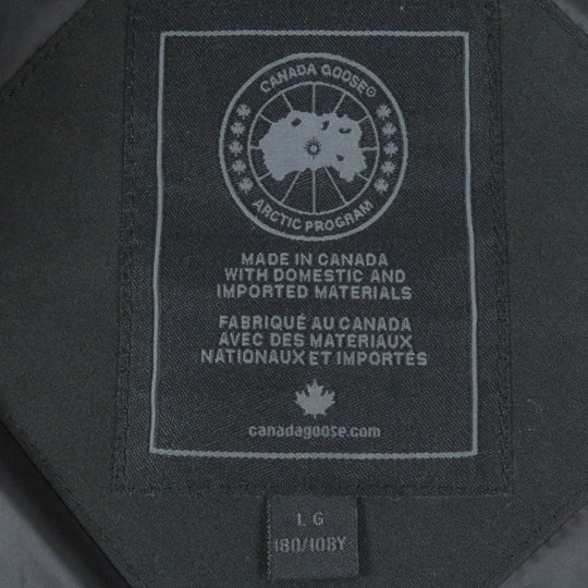 CANADA GOOSE Down jacket 4550MB Outer: 84% polyester, Outer: 16% cotton, Lining: 100% polyester, Part: 82% acrylic, Part: 15% polyester black Maitland Parka mens L Used Authentic
