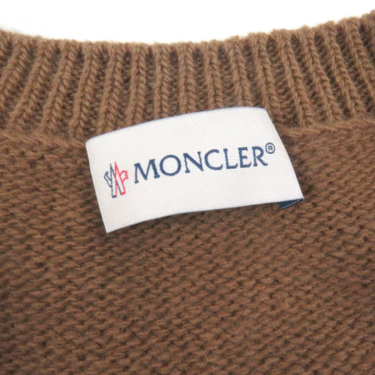 MONCLER knit Main: 100% virgin wool Brown orange GIROCOLLO TRICOT mens M Used Authentic