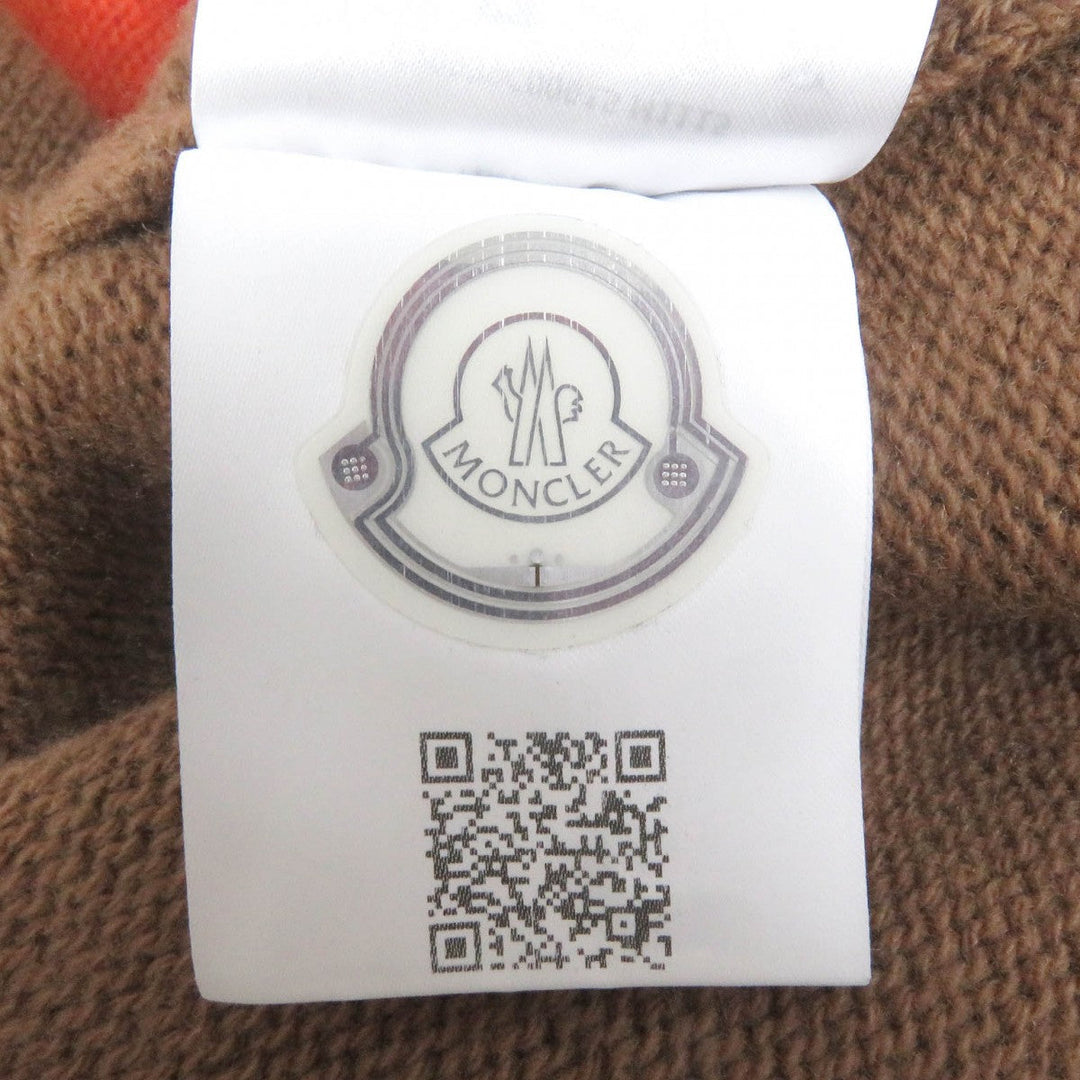 MONCLER knit Main: 100% virgin wool Brown orange GIROCOLLO TRICOT mens M Used Authentic