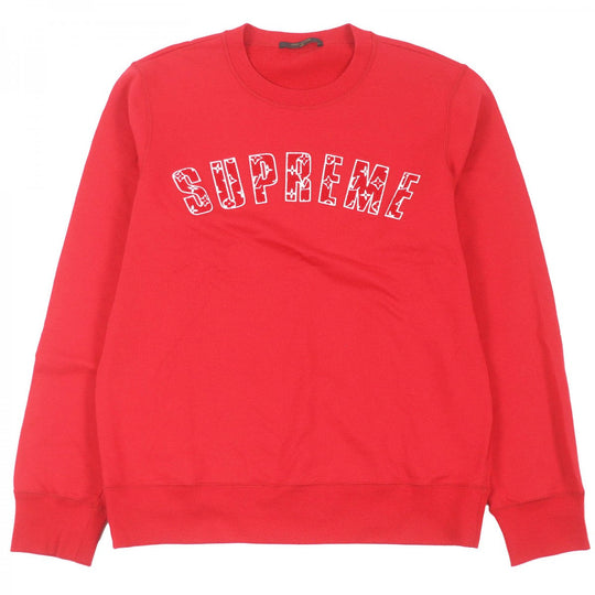 LOUIS VUITTON sweat Main: 88% cotton, Main: 12% rayon Red mens XL Used Authentic