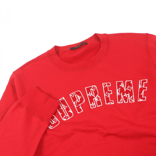 LOUIS VUITTON sweat Main: 88% cotton, Main: 12% rayon Red mens XL Used Authentic