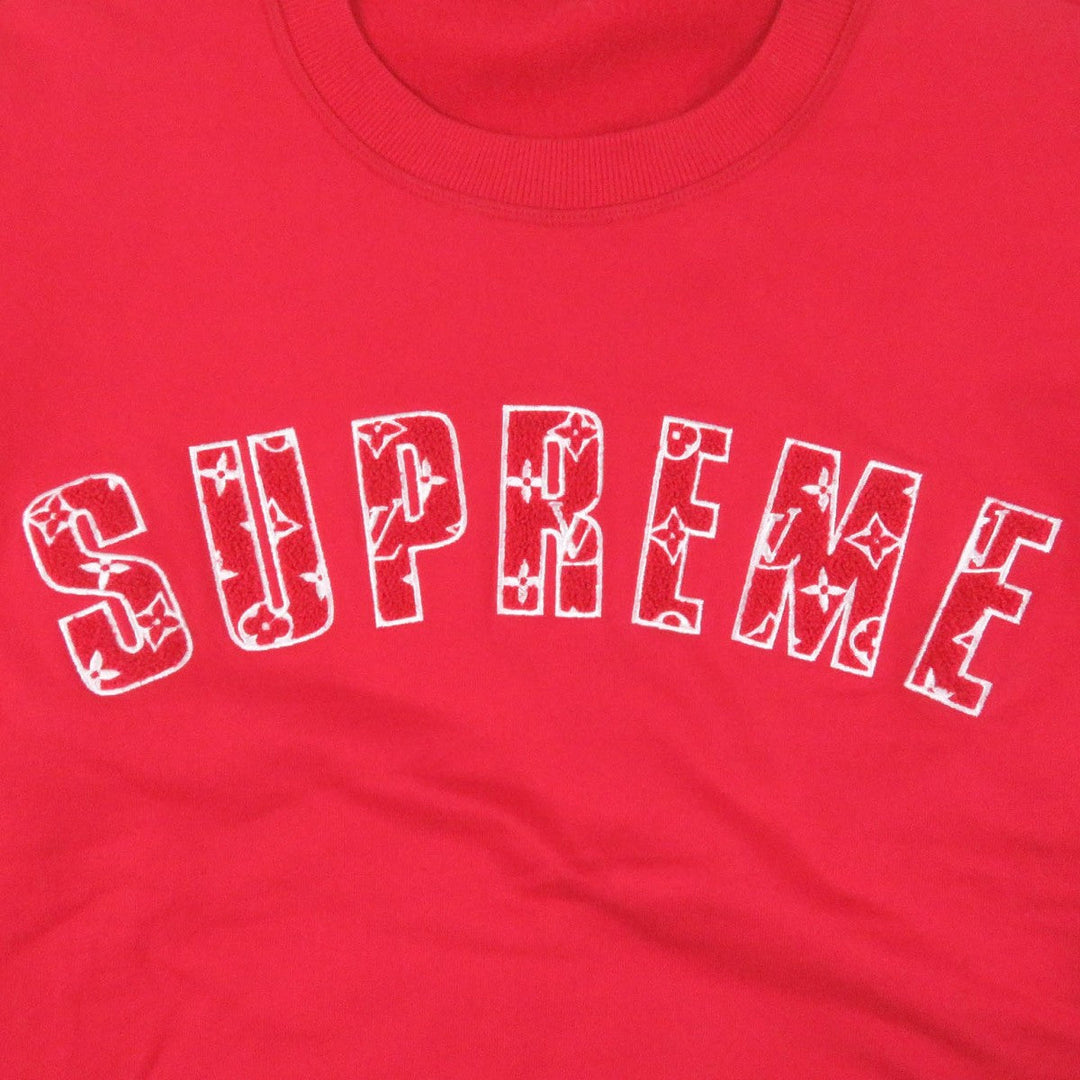 LOUIS VUITTON sweat Main: 88% cotton, Main: 12% rayon Red mens XL Used Authentic