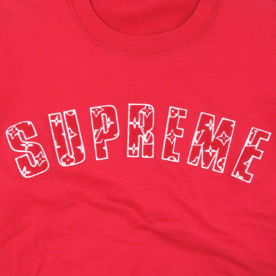 LOUIS VUITTON sweat Main: 88% cotton, Main: 12% rayon Red mens XL Used Authentic