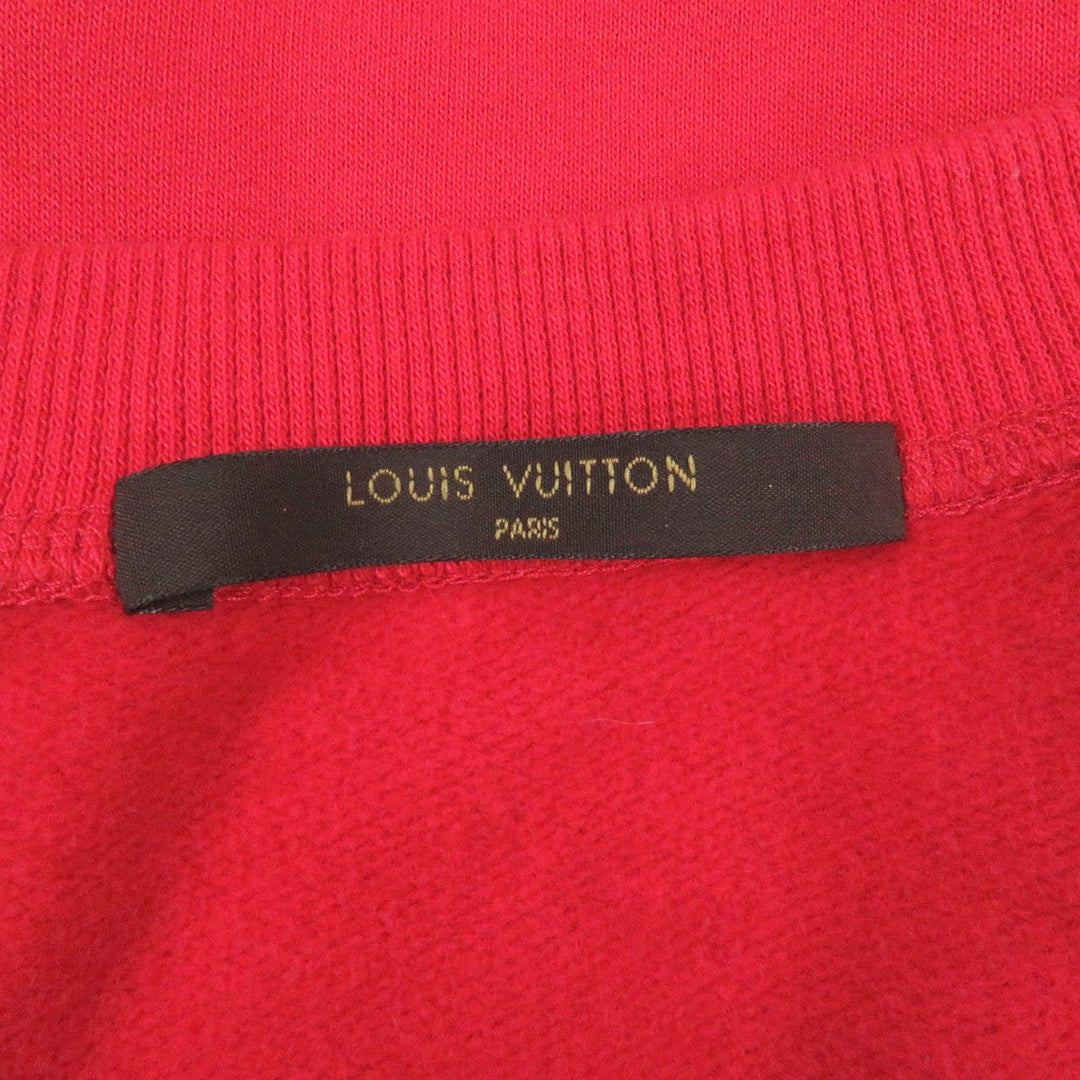 LOUIS VUITTON sweat Main: 88% cotton, Main: 12% rayon Red mens XL Used Authentic