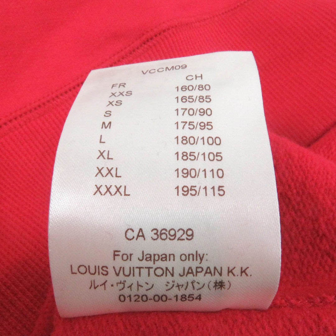 LOUIS VUITTON sweat Main: 88% cotton, Main: 12% rayon Red mens XL Used Authentic