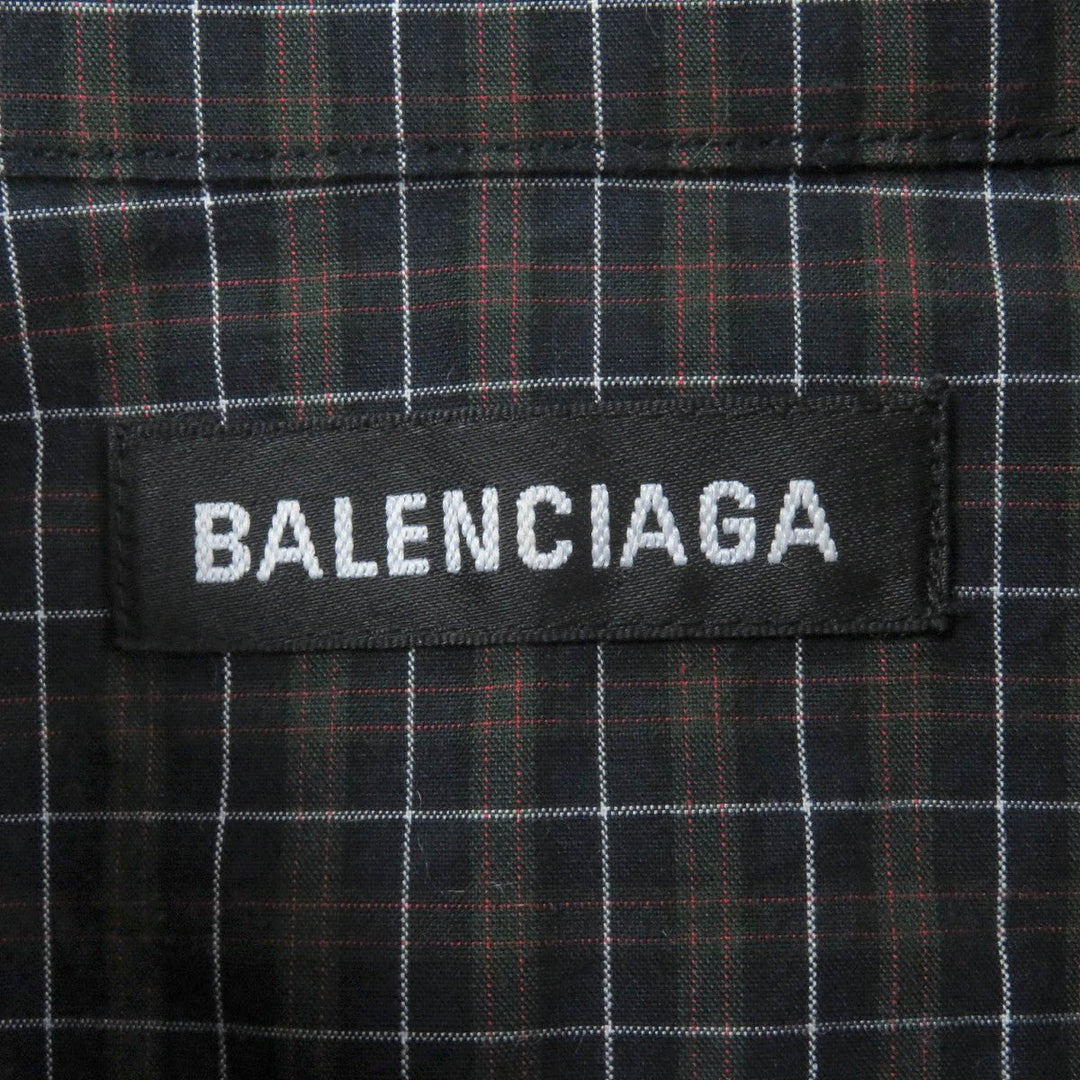BALENCIAGA Long sleeve shirt 556878 Main: 100% cotton charcoal mens 39 Used Authentic