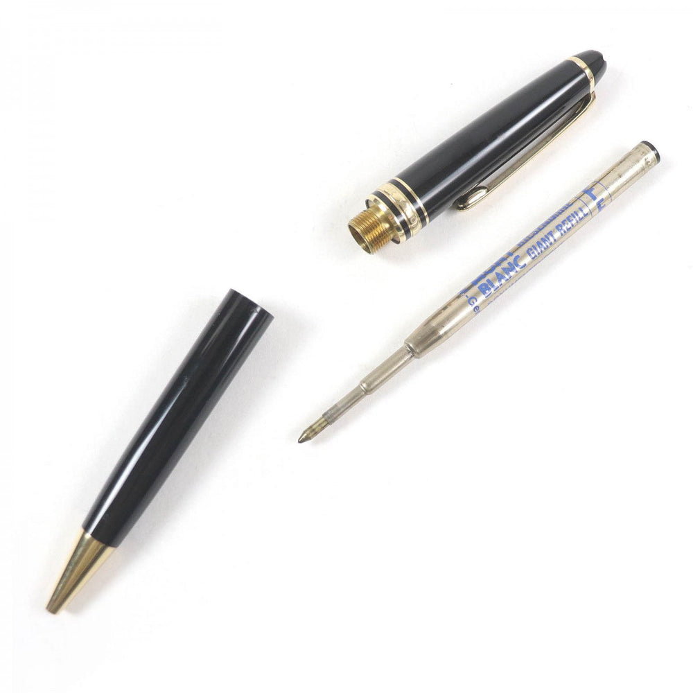 MONTBLANC Ballpoint pen Main: Precious resin Black gold mens Used Authentic