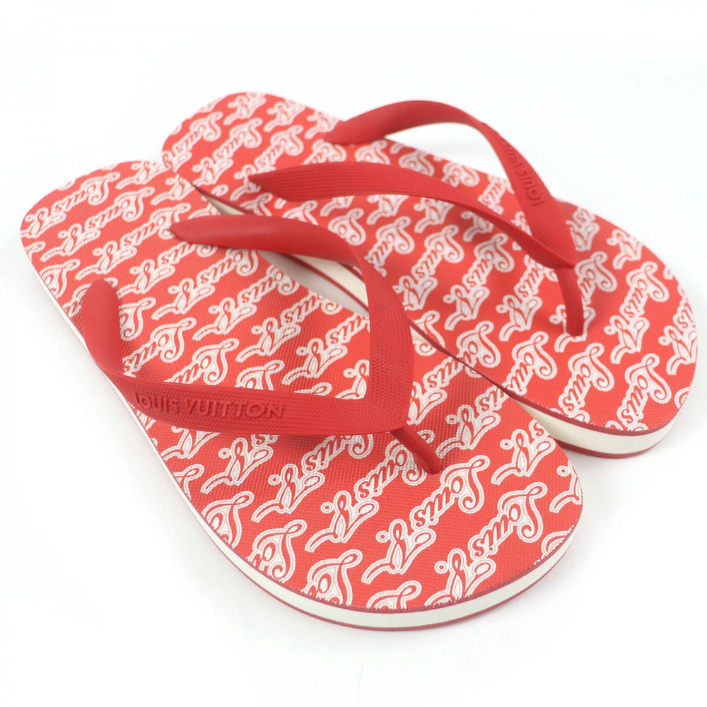 LOUIS VUITTON Beach sandal Main: Rubber Red Molitor line mens 7 Used Authentic