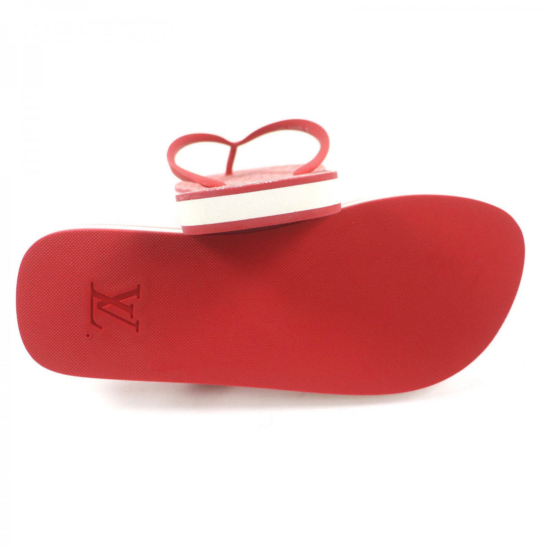 LOUIS VUITTON Beach sandal Main: Rubber Red Molitor line mens 7 Used Authentic