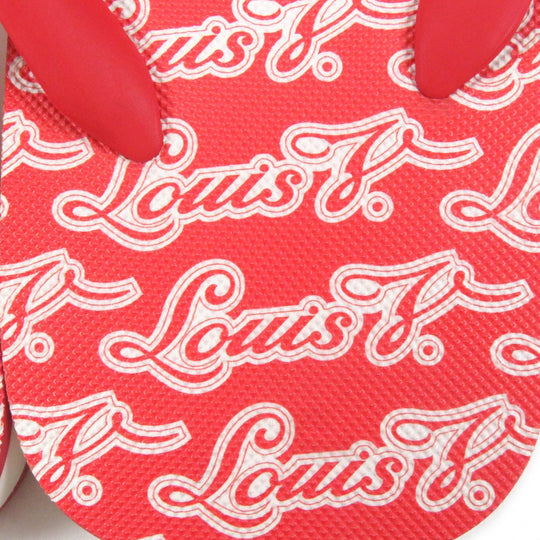 LOUIS VUITTON Beach sandal Main: Rubber Red Molitor line mens 7 Used Authentic