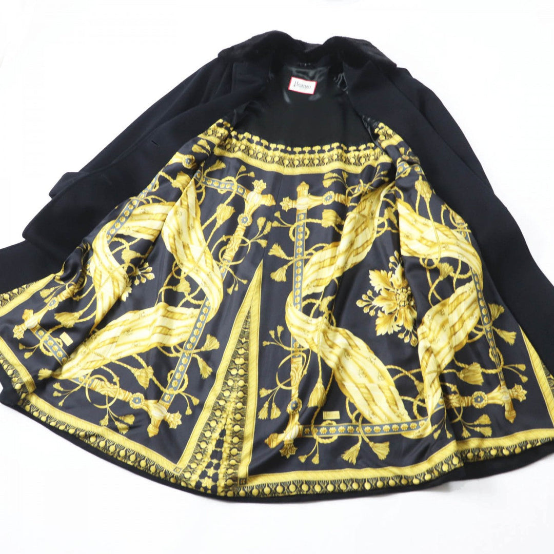 Herno coat Main: 100% cashmere, Lining: 100% silk black Women 44 Used Authentic