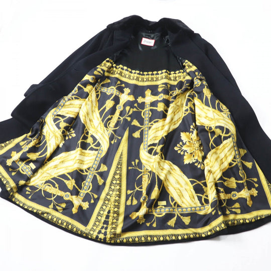 Herno coat Main: 100% cashmere, Lining: 100% silk black Women 44 Used Authentic