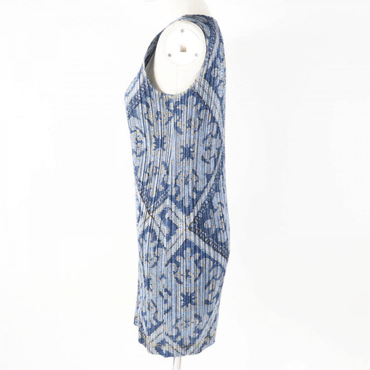 PLEATS PLEASE Tunic PP96-JK565 polyester Indigo Blue Yellow 3