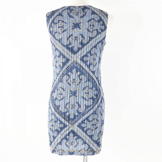 PLEATS PLEASE Tunic PP96-JK565 polyester Indigo Blue Yellow 3