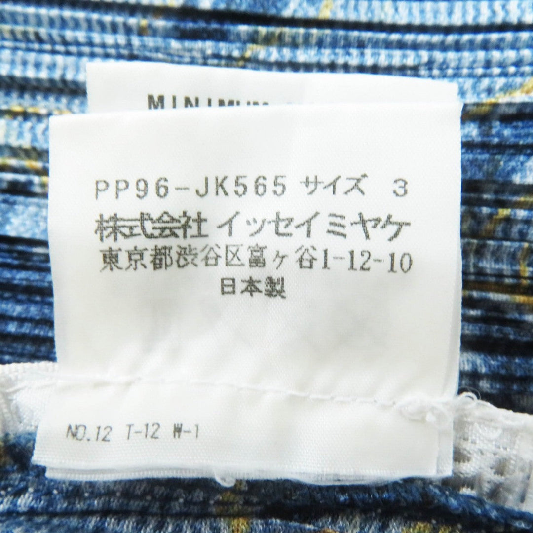 PLEATS PLEASE Tunic PP96-JK565 polyester Indigo Blue Yellow 3