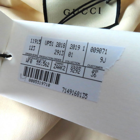 GUCCI one piece 551562 Outer material: 84% cotton, Outer material: 14% rayon, Outer material: 2% nylon, Part: 50% cotton, Part: 50% rayon off white Women 36 Used Authentic