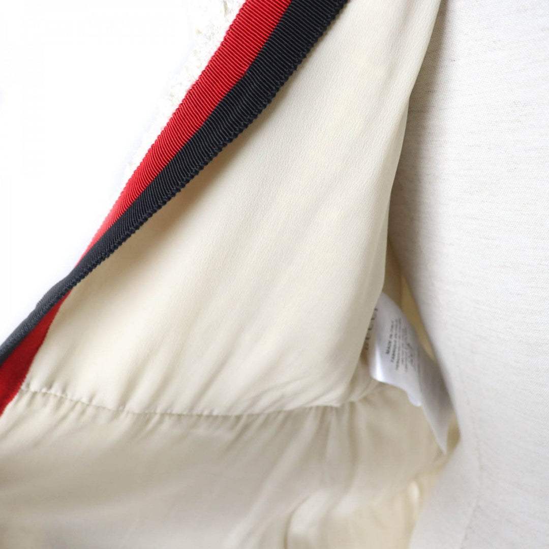 GUCCI one piece 551562 Outer material: 84% cotton, Outer material: 14% rayon, Outer material: 2% nylon, Part: 50% cotton, Part: 50% rayon off white Women 36 Used Authentic