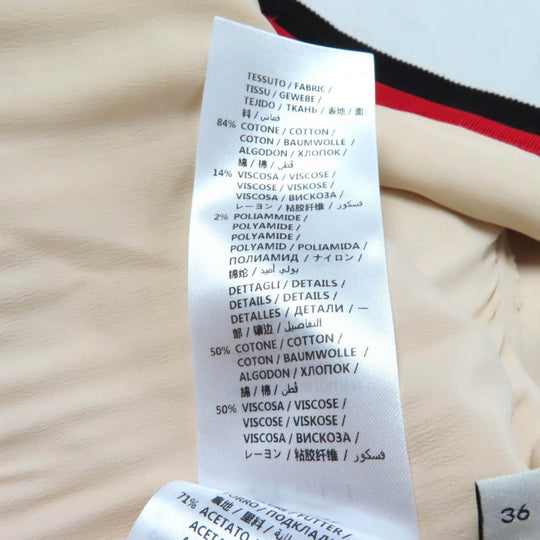 GUCCI one piece 551562 Outer material: 84% cotton, Outer material: 14% rayon, Outer material: 2% nylon, Part: 50% cotton, Part: 50% rayon off white Women 36 Used Authentic